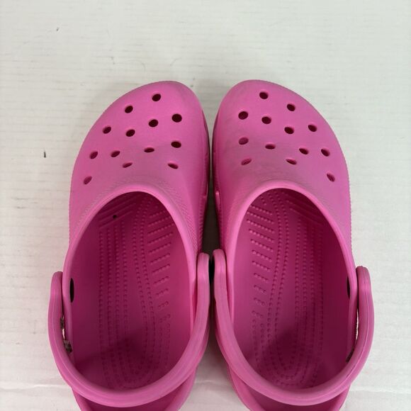 Crocs Girls Youth Size J5 Classic Clog Slip On Ultra Light Sandals Pink - Picture 6 of 10
